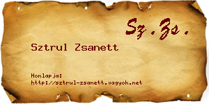 Sztrul Zsanett névjegykártya